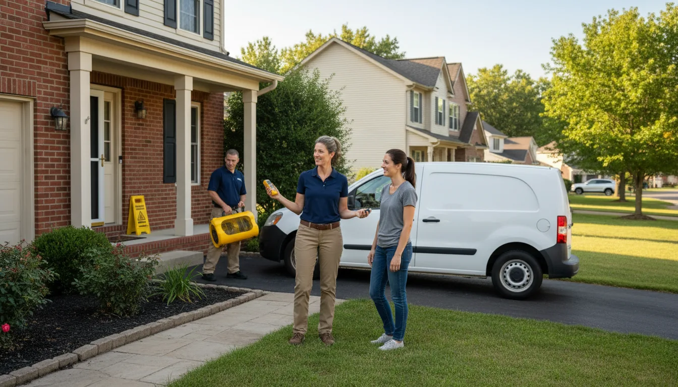 Residential water damage restoration in Krypton, KY